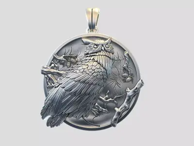 OWL PENDANT 3D print model
