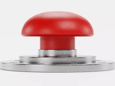 Emergency Button V6 - Industrial Mushroom Push Switch Control 3D model