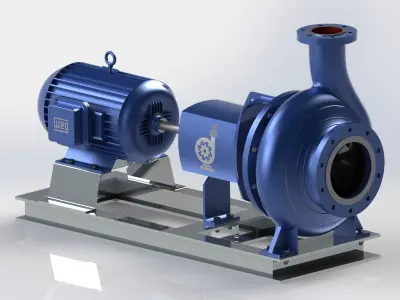 Industrial Centrifugal Pump 3D model