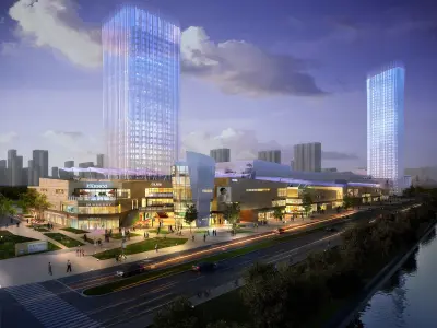 3Dmax fashion city commercial square building 67 3D model
