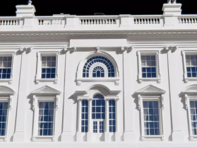 White House  Realistic 3D Model 3D model