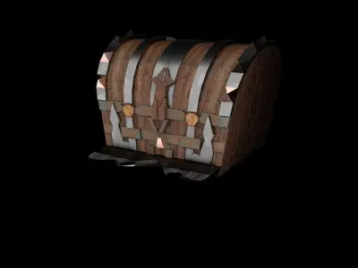 Models wooden chest 3D model