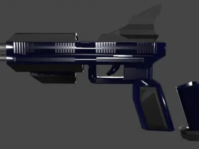 Sci-Fi 9mm Pistol Low-poly 3D model