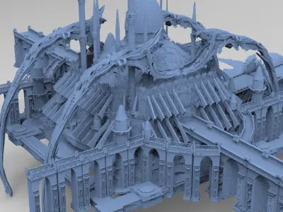 Dark World Grand Temple Dome 1 3D model