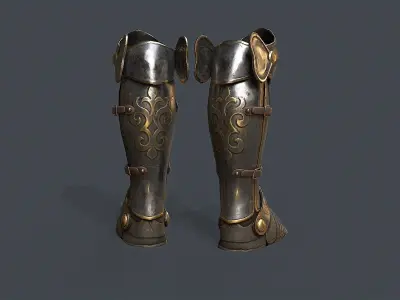 Armor Boot  Low-poly 3D model