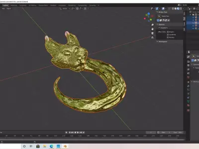 fox pendant 3D model