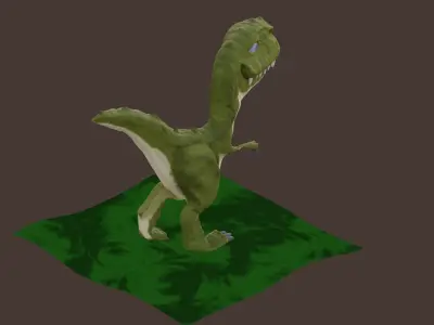 Trex Dino Cartoon Model 3D model
