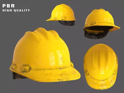 Safety Worker Helmet Low-poly 3D model purchase