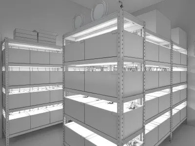 Shrimp room Aquarium 3D model