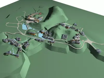 Villa mountain village 3D model