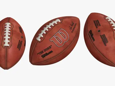 American Football Sports Ball 4k Collection 3D model purchase