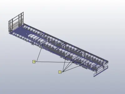 FLATBED trailer 3D model