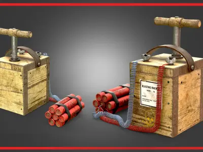 Stylized Dynamites Low-poly 3D model