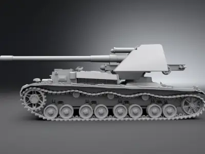 Waffentrager Scale model  3D print model