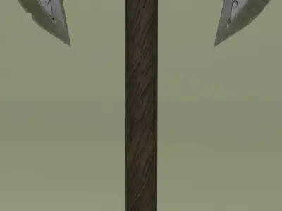 Double-Sided Axe Low-poly 3D model
