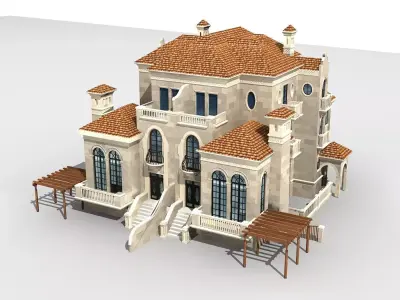 Villa mediterranean 3D model