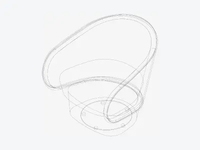 Furniture - Seating - Contemporary - Right Low-poly 3D model