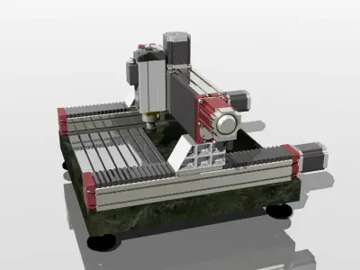 3D cnc servo machine 3D model
