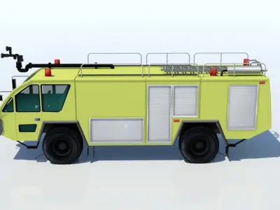 Rosenbauer panther 4x4 old model low poly ARFF Low-poly 3D model