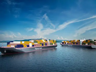 Cargo container ship 3D model