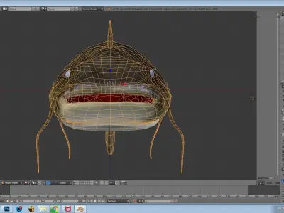 Cat fish 3D model rigged and animated Low-poly 3D model