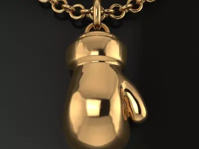 Boxing Glove Pendant Charm 3D print model purchase