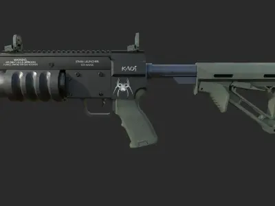Havoc Grenade Launcher  Low-poly 3D model