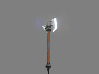 Simple battle axe Low-poly 3D model