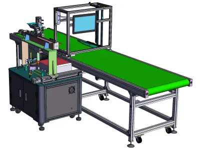 Three-axis module weighing and scanning machine 3D model