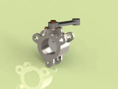 butterfly valve Free 3D model