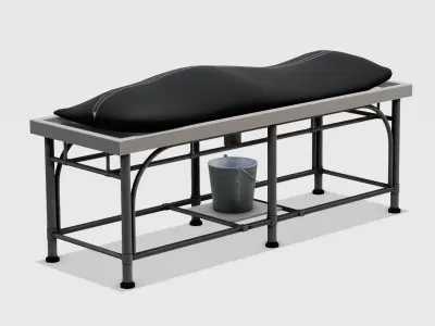 Mortuary Steel Table  Low-poly 3D model