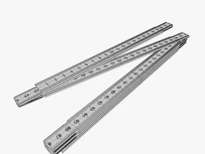 Folding ruler 3D model