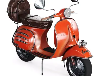 Vintage moto vespa bike 3D model