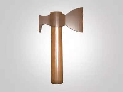Ironwood Battle Axe - Fantasy Game-Ready 3D Weapon Model Free low-poly 3D model