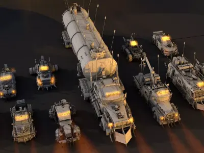 Apocalyptic Car Modular Pack Low-poly 3D model by HavolkStudio from CGTrader