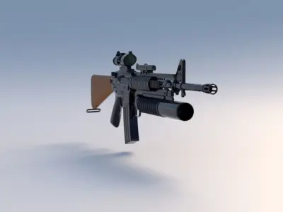 M16 rifle 3D model purchase