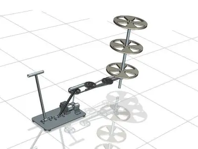 Human Powered Flettner Ship  Free 3D model