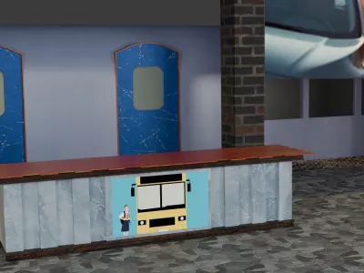 PI5 Virtual Studio - Train Station Free 3D model