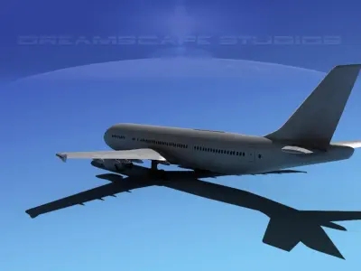 Airbus A300 Bare Metal 3D model