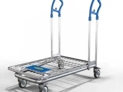 cart shopping Low-poly 3D model