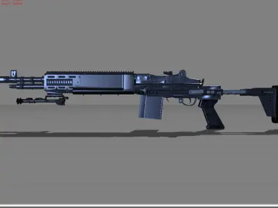MK14 Pubg Low-poly 3D model