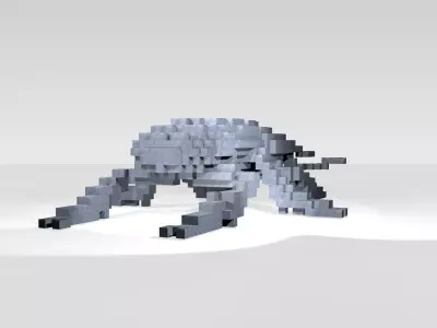 Stagbeetle Voxel 3D model