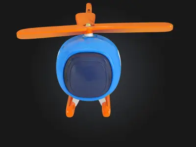 Blue Toy Helicopter 3D print model