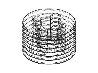 Aluminum Cooling Head for RC Cars 3D model