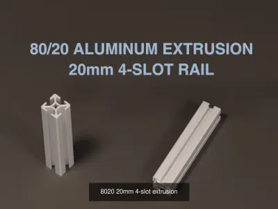 8020 Metric Aluminum Extrusions 3D Model Pack