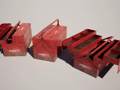 Toolbox Low-poly 3D model get