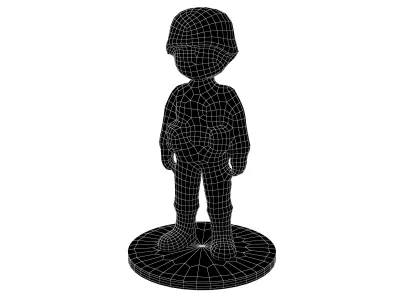 Plastic Soldier Toy v1 002 Low-poly 3D model