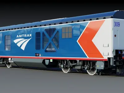 Locomotive Siemens Charger ALC-42 Blue Low-poly 3D model