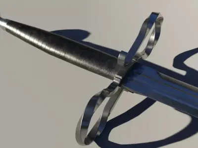 Quillon Sword Low-poly 3D model