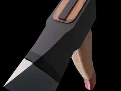 Axes bundle Low-poly 3D model